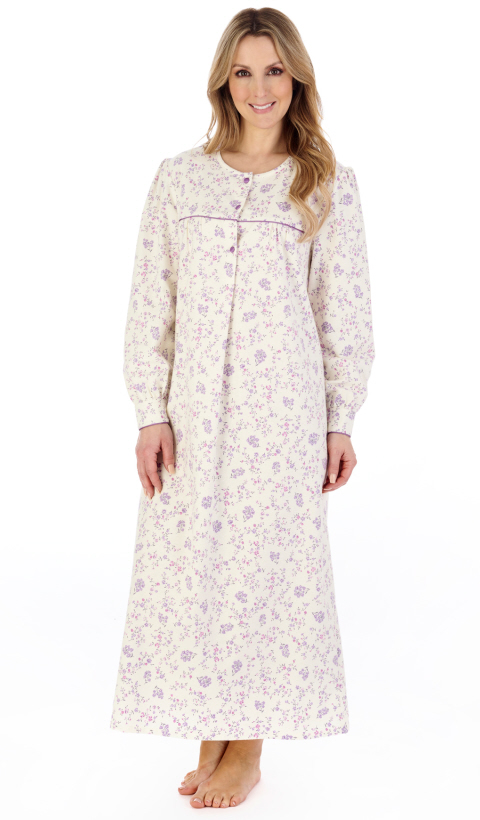 Slenderella Brushed Cotton Long Length Nightdress